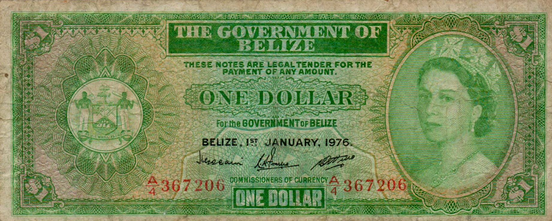 Belize 1 1976 VF- P-33/c